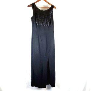 Vintage‎ CDC Black Tie Back Midi Dress
